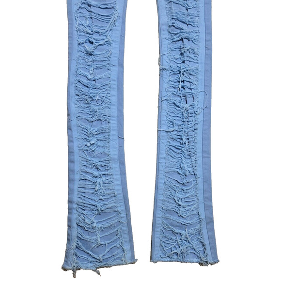 Kloud9 super stacked Jeans size 34''/46" Length color light blue Long. - Picture 2 of 11
